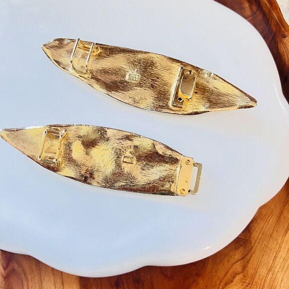 Vintage Rare Belt Buckle Mimi Di N Satin Gold Tone 1982 Laurel Laurel Leaf 1481 - Picture 7 of 10